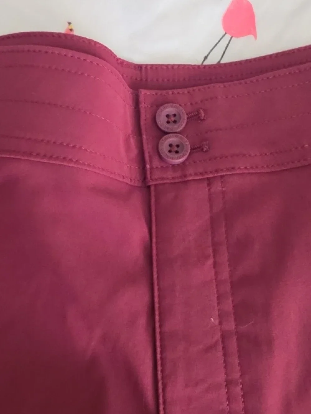 Eddie Bauer Roll-Cuff Shorts in Black and Burgundy